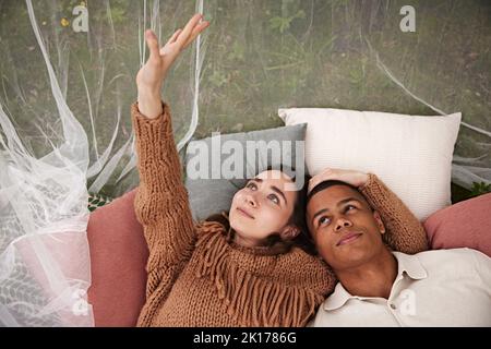 Couple relaxing together Stock Photo