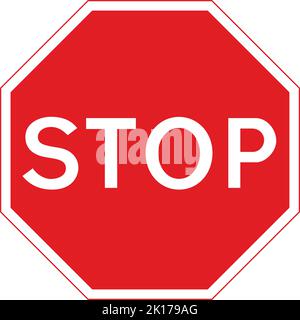 Stop and give way, The Highway Code Traffic Sign, Signs giving orders, Signs with red circles are mostly prohibitive. Plates below signs qualify their Stock Vector