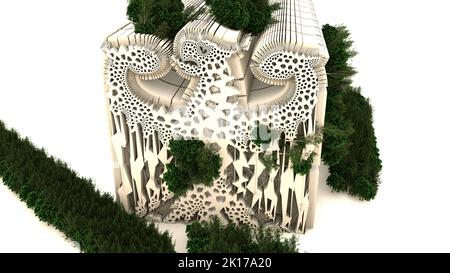 A 3D Illustration of an eagle architectural structure Stock Photo - Alamy