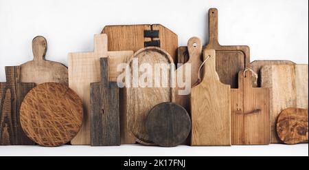 Set of wooden cutting boards  Stock Photo