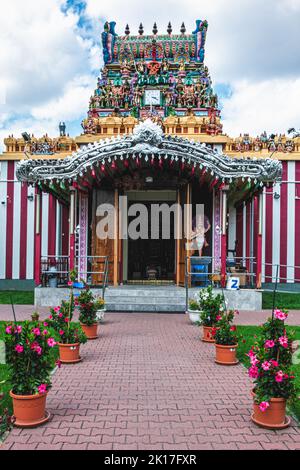 Sri Mayurapathy Murugan Temple Berlin,Blaschkoallee, Britz, Neukölln, Berlin, Hindu temple exterior & facade Stock Photo