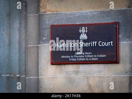 Hamilton Sheriff Court, Lanarkshire. Picture date: Friday September 16, 2022. Stock Photo