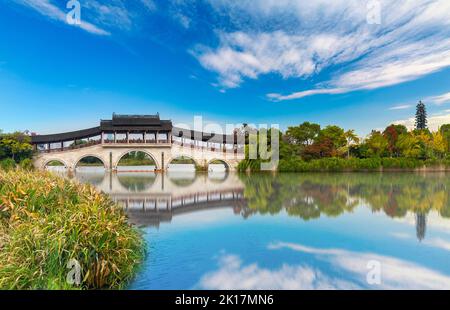 Scenery of Taihu Lake Scenic Area, Wuxi, Jiangsu Province, China Stock Photo