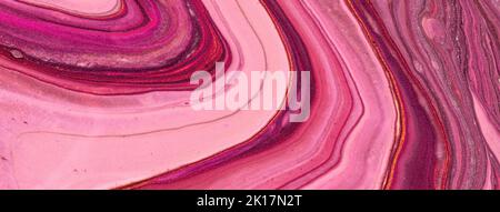 Abstract fluid art background light purple and lilac colors. Liquid marble. Acrylic painting on canvas with pink gradient. Watercolor backdrop with ro Stock Photo