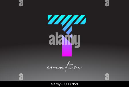 Purple Blue Neon Lines Letter Y Logo Design with Creative Lines Cut on ...
