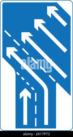 Illustration of Left and right traffic signs on white background Stock ...