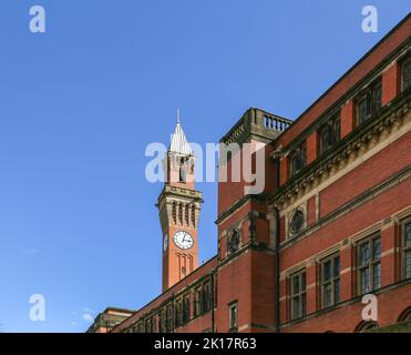 The memorial clock tower of Joseph Chamberlain in Birmingham University, United Kingdom Stock Photo