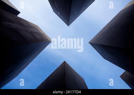 Memorial to the Murdered Jews of Europe in Berlin from a different point of view Stock Photo