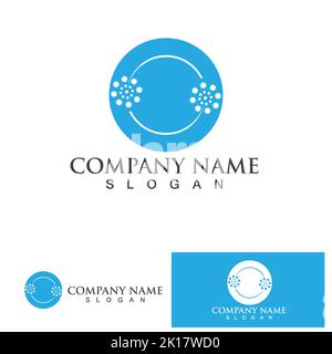 Dandelion flower logo vector template Stock Vector