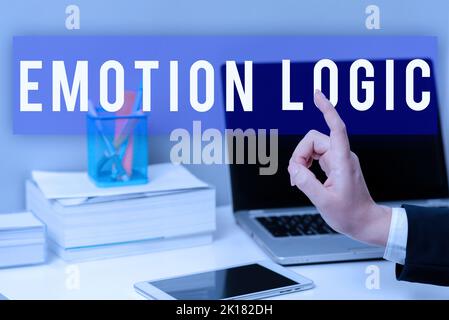 Inspiration showing sign Emotion Logic. Internet Concept Heart or Brain Soul or Intelligence Confusion Equal Balance Stock Photo