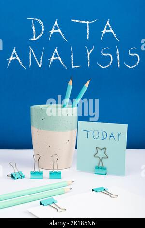 Conceptual caption Data Analysis. Business approach Translate numbers to Analytical Conclusion Forecasting Stock Photo