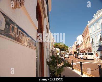 Hamilton, Bermuda, and downtown scenes of a vibrant capital city. Front ...