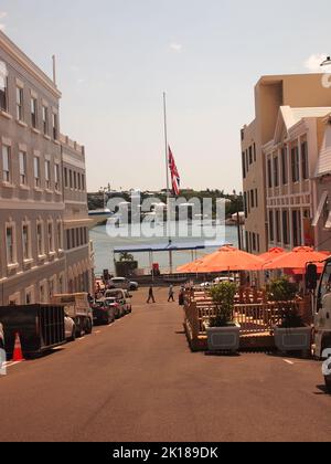 Hamilton, Bermuda, and downtown scenes of a vibrant capital city. Front ...