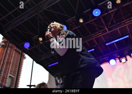 New York, USA. 16th Sep, 2022. (NEW) JAX performs at an end of summer concert. September 15, 2022, New York, USA: JAX performs at Z100 New York and iHeartRadio's End of Summer Bash concert on the Public Square and Gardens at Hudson Yards. Credit: ZUMA Press, Inc./Alamy Live News Stock Photo