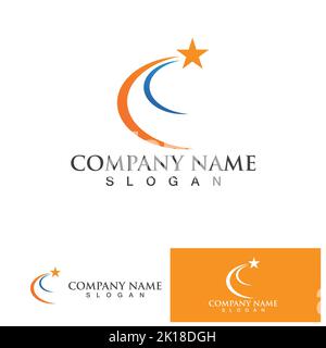C Circle swoosh ring logo Template vector icon design Stock Vector