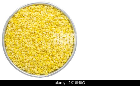 Soybean in cup isolated on white background with clipping path Stock Photo