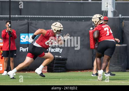 San Francisco 49ers center Jake Brendel (64) takes part in drills during  the NFL team's football training camp in Santa Clara, Calif., Tuesday, Aug.  1, 2023. (AP Photo/Jeff Chiu Stock Photo - Alamy