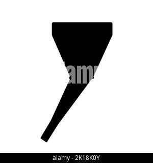 Funnel icon. Funnel for gasoline and other liquids. Car watering can icon. Vector illustration. Stock Vector