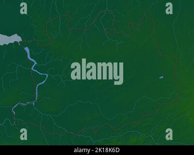 Antwerpen, province of Belgium. Colored elevation map with lakes and ...