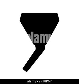 Funnel icon. Funnel for gasoline and other liquids. Car watering can icon. Vector illustration. Stock Vector