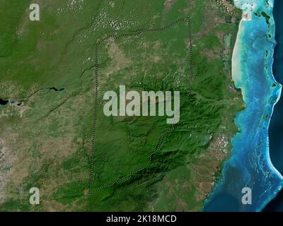 Cayo, district of Belize. High resolution satellite map Stock Photo