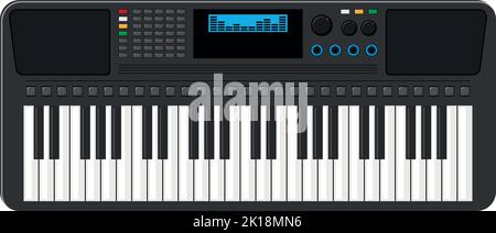 Vector illustration of a keyboard in cartoon style isolated on white background Stock Vector