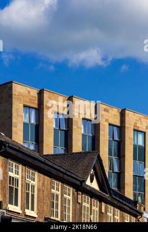 Modern and traditional buildings in Lancaster city centre Lancashire ...
