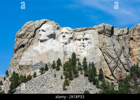Presidents' heads at Mount Rushmore , South Dakota, USA Stock Photo