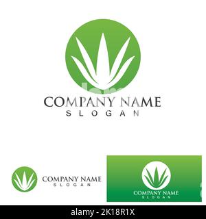 Aloe vera logo vector ilustration Stock Vector