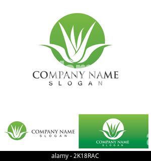 Aloe vera logo vector ilustration Stock Vector