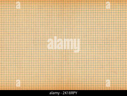 The texture of the notebook in a cage. Background from a sheet with straight intersecting lines Stock Photo