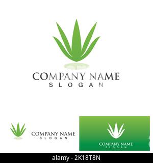 Aloe vera logo vector ilustration Stock Vector