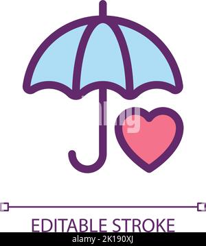 Health insurance pixel perfect RGB color ui icon Stock Vector