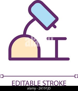 Microscope pixel perfect RGB color ui icon Stock Vector