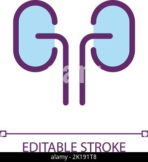Kidneys pixel perfect RGB color ui icon Stock Vector