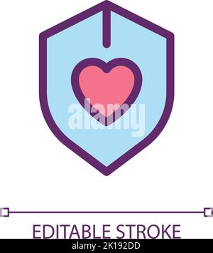 Immune system pixel perfect RGB color ui icon Stock Vector