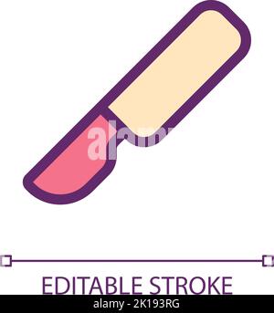 Scalpel pixel perfect RGB color ui icon Stock Vector