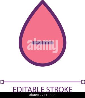 Negative blood type pixel perfect RGB color ui icon Stock Vector