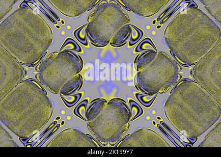 yellow blue abstract geometric background, graphic illustration, design Stock Photo