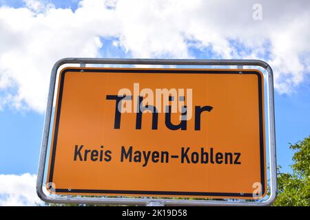 sign of village Thür Stock Photo