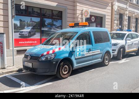 Bratislava, Slovakia - May 31, 2022: Car of parking control. Stock Photo