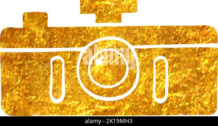 Hand drawn Panorama camera icon in sticker style vector illustration ...