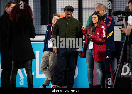 London, UK. 16th Sep, 2022. Ian Wright at the Barclays FA Womens Super League game between Arsenal and Brighton at Meadow Park in London, England. (Liam Asman/SPP) Credit: SPP Sport Press Photo. /Alamy Live News Stock Photo