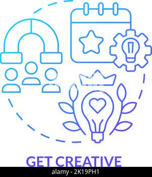 Get creative blue gradient concept icon Stock Vector