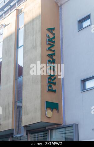 Maribor, Slovenia - June 2, 2022: Logo and sign of Probanka. Stock Photo