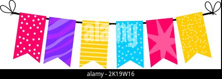 Festive bunting flags Stock Vector