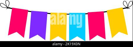 Festive bunting flags Stock Vector