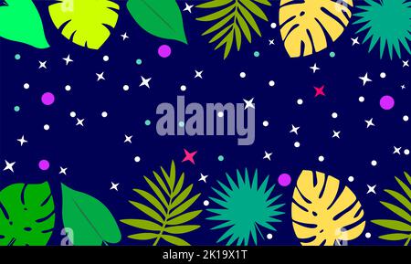 leaves border background vector design. Stock Vector