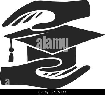 Hand drawn Hand holding diploma icon in gold foil texture vector ...