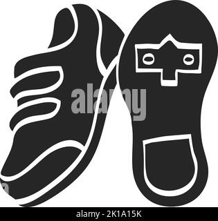 Hand drawn Cycling shoe icon in gold foil texture vector illustration ...